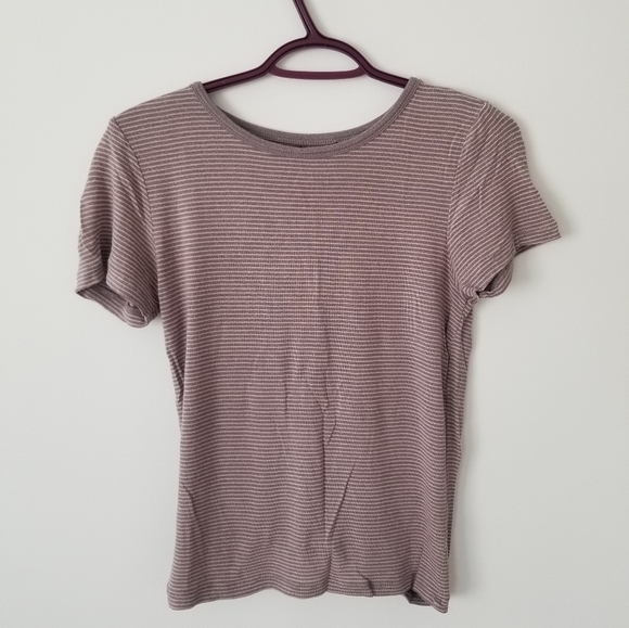 mauve striped t-shirt - Picture 1 of 1